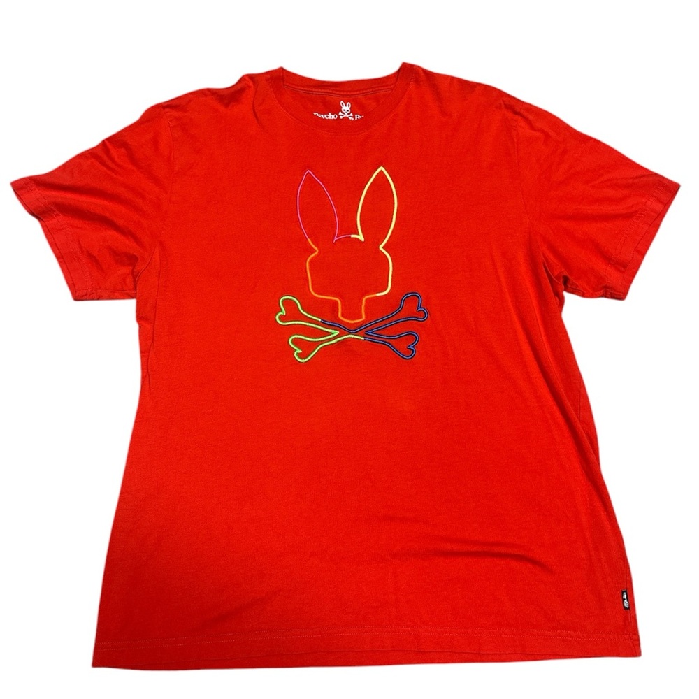 Red Graphic T-Shirt with Bunny Logo